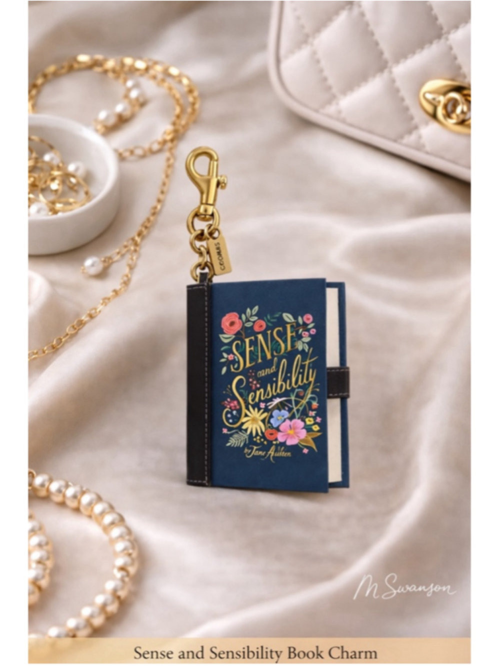 NEW Coach Sense and Sensibility by Jane Austen Book Bag Charm NWT